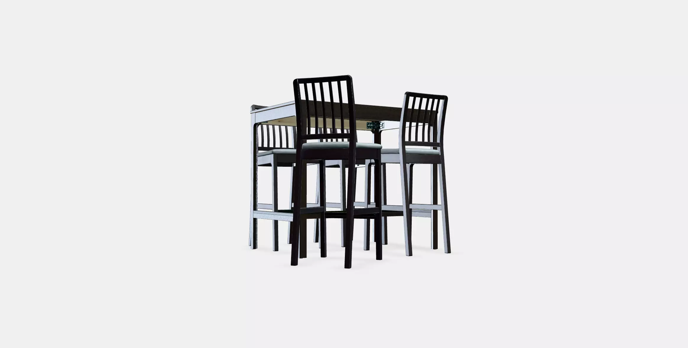 EKEDALEN - EKEDALEN Bar table and 4 bar stools 1 Low-poly 3D model_0