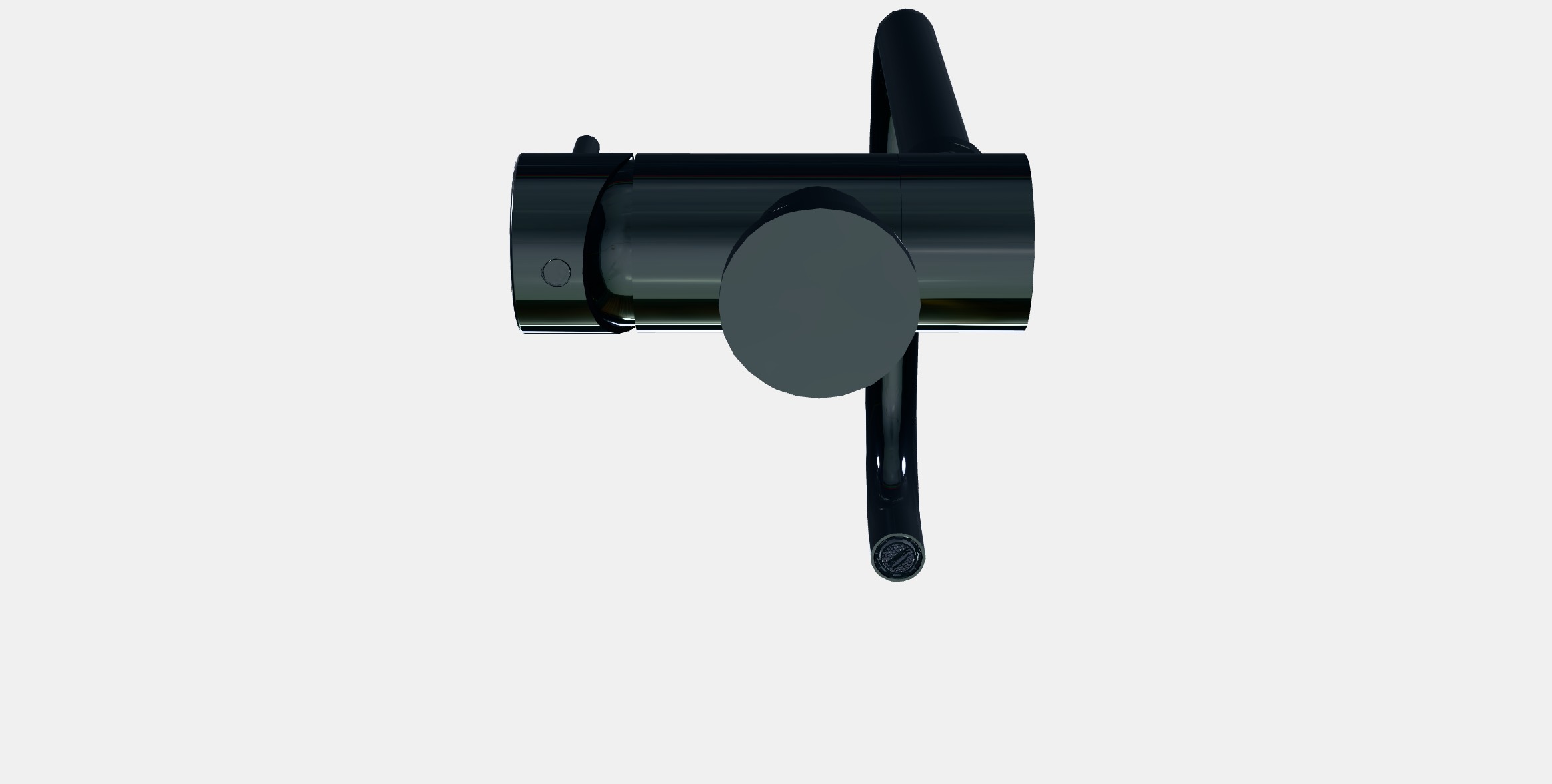 JUTTERN Kitchen mixer tap foldable Low-poly 3D model_8