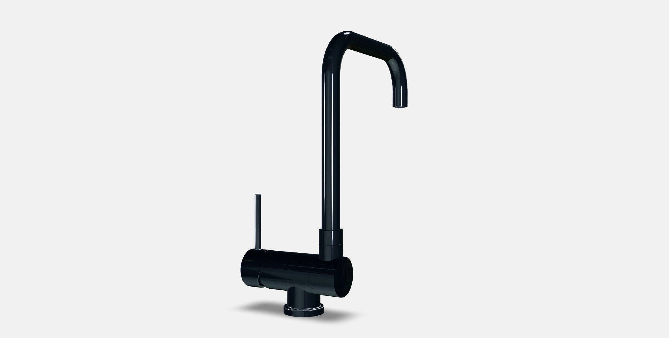 JUTTERN Kitchen mixer tap foldable Low-poly 3D model_5
