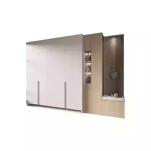 Hallway area with a minimalistic hanger 3 3D model