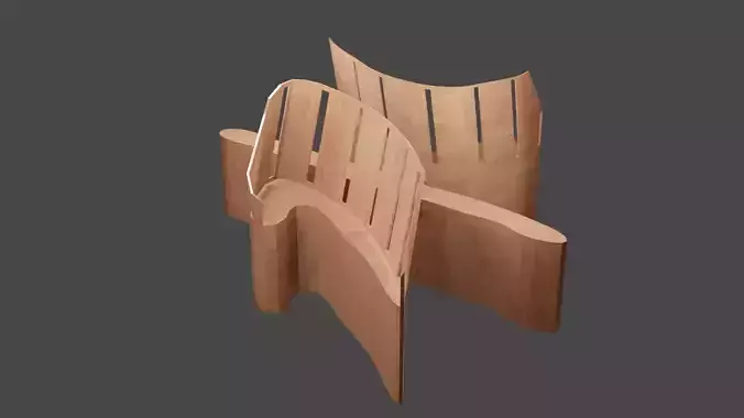 Sofa in Chinese script shape and chair