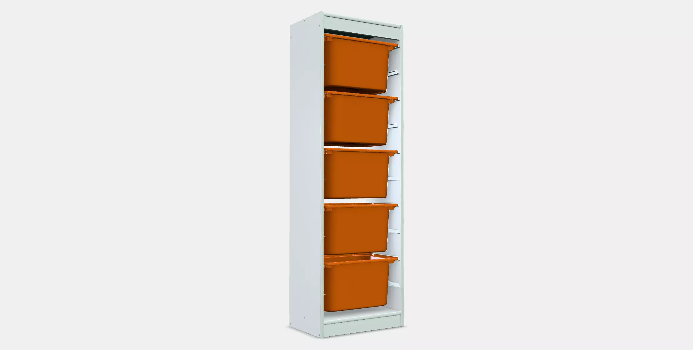 TROFAST Storage combination with boxes 45 Low-poly 3D model_0