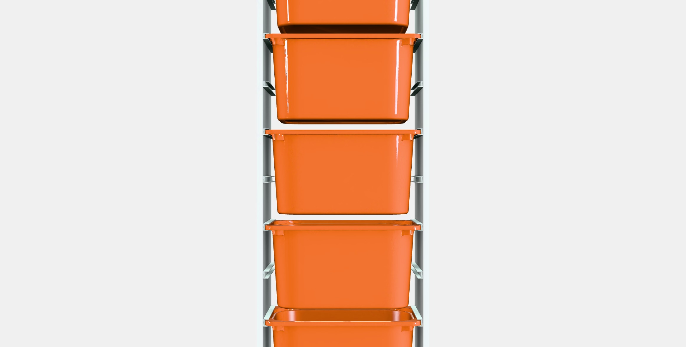 TROFAST Storage combination with boxes 45 Low-poly 3D model_15