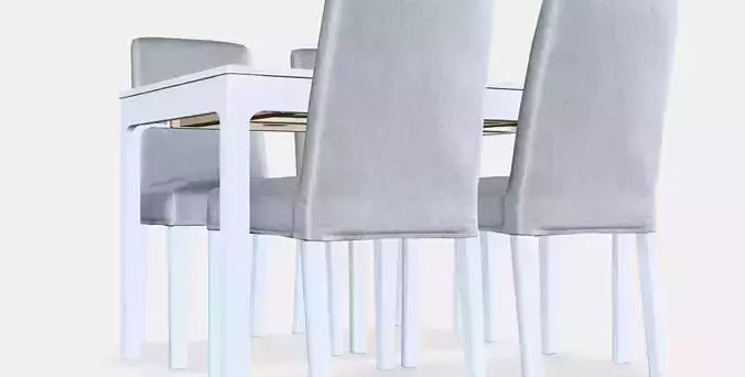 EKEDALEN - BERGMUND Table and 4 chairs 1