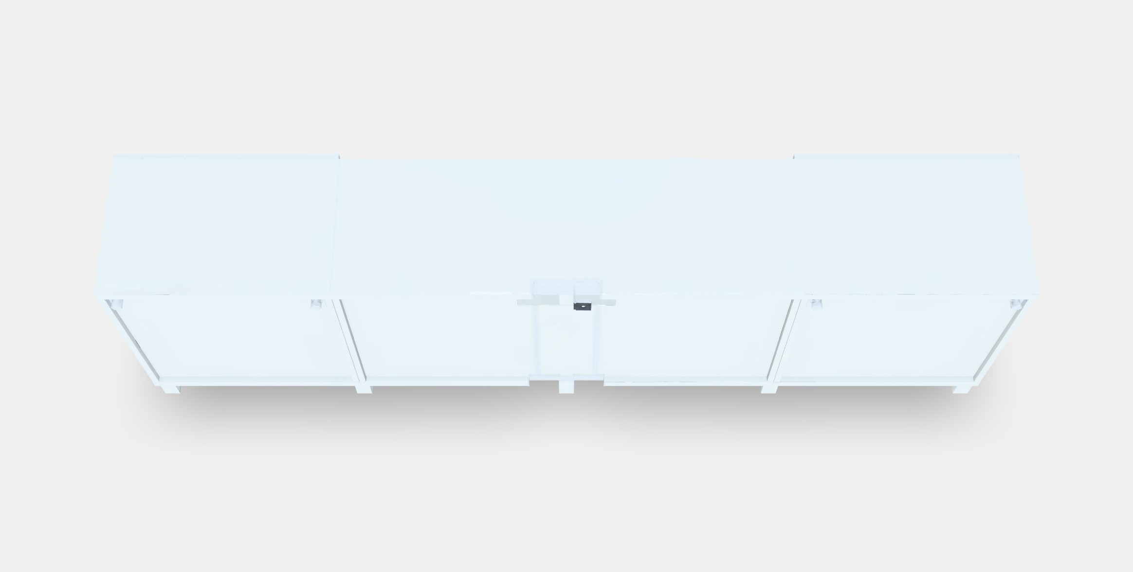 BESTA TV bench with doors and drawers 3 Low-poly 3D model_3