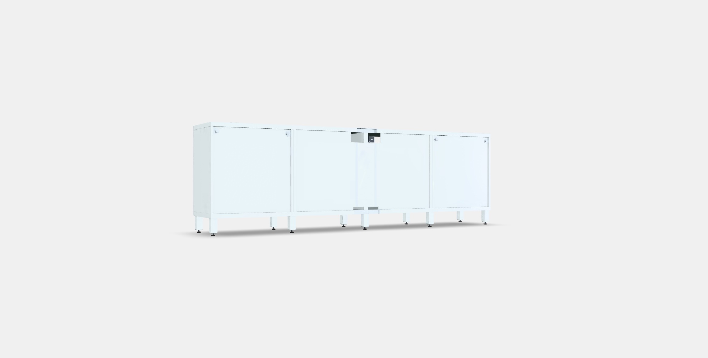 BESTA TV bench with doors and drawers 3 Low-poly 3D model_16