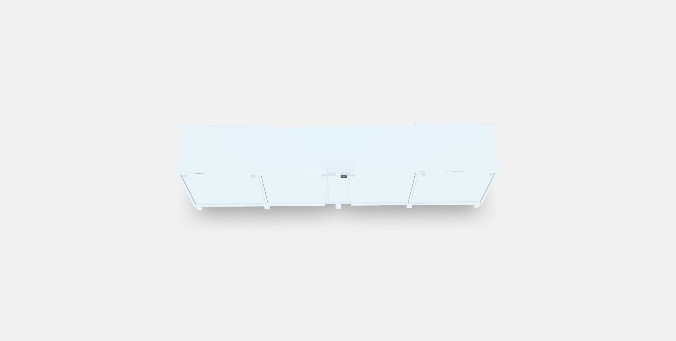 BESTA TV bench with doors and drawers 3 Low-poly 3D model_2