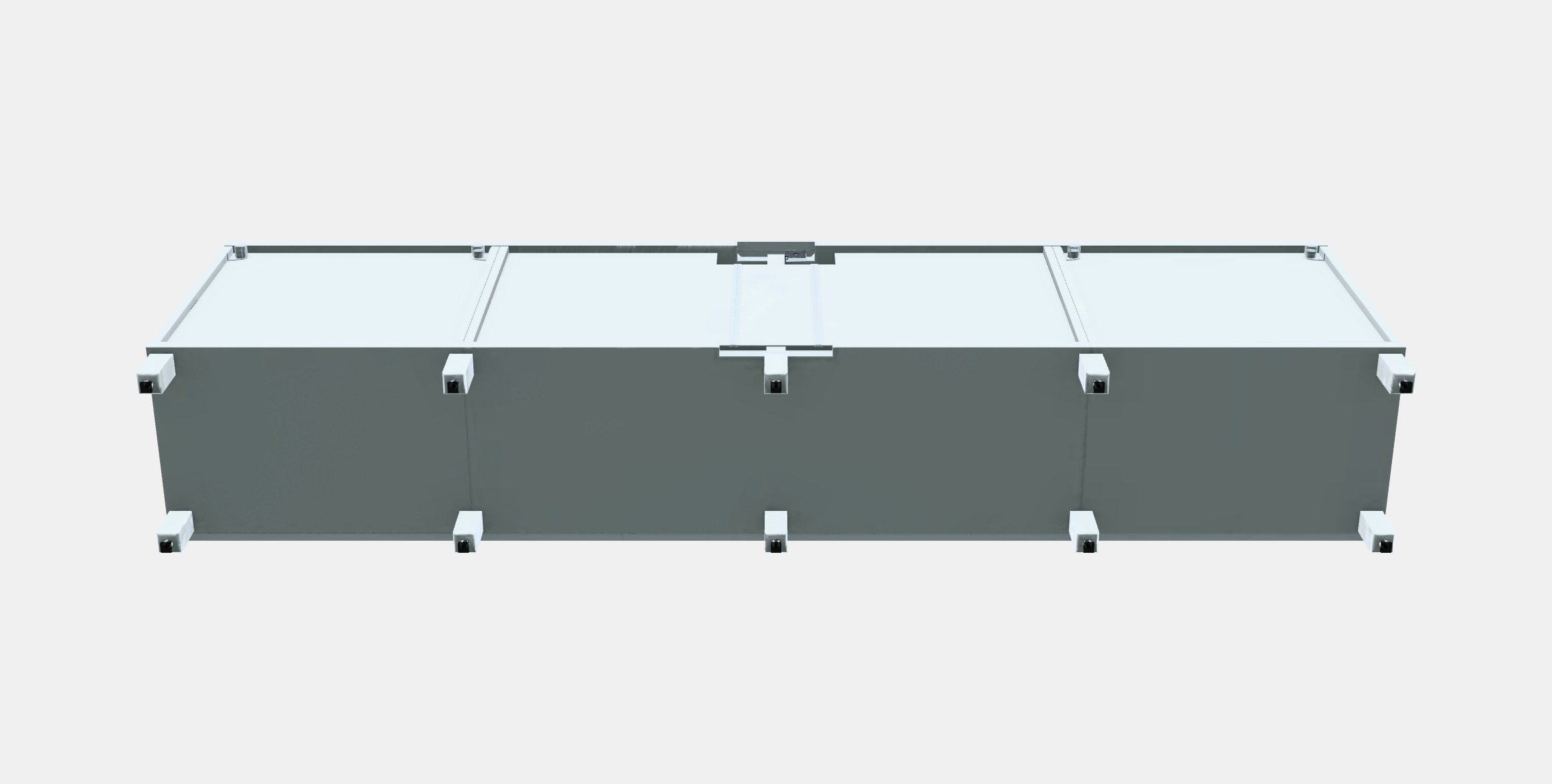 BESTA TV bench with doors and drawers 3 Low-poly 3D model_7