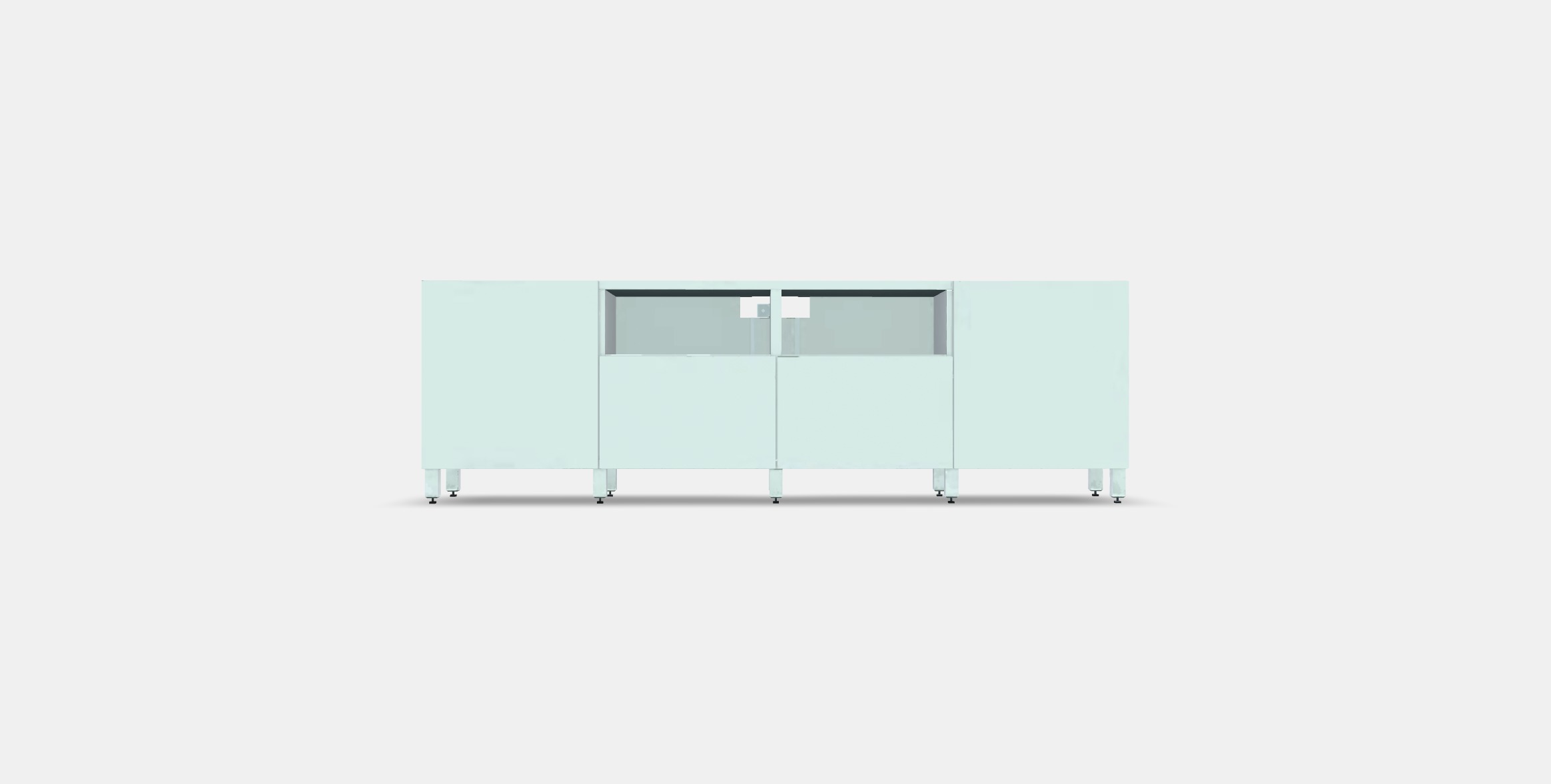 BESTA TV bench with doors and drawers 3 Low-poly 3D model_10