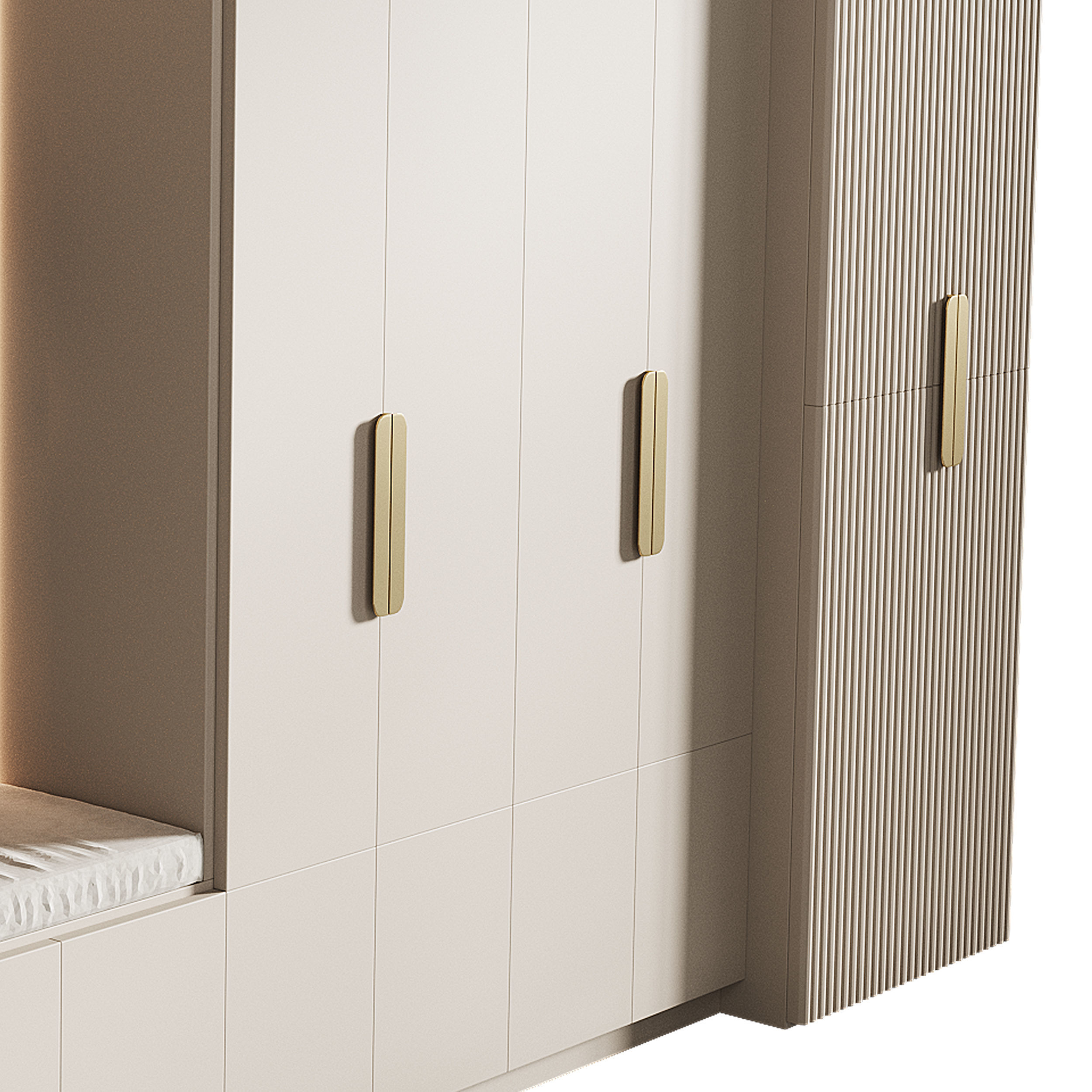 Hallway area with a minimalistic hanger 4 3D model_5