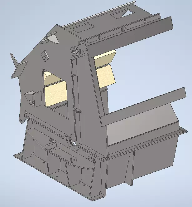Body of the impact crusher 1300 - Sketch 3D model_0