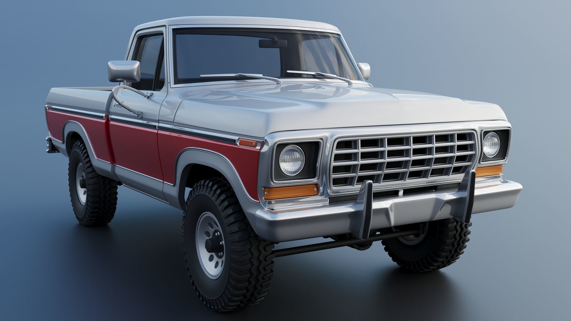 Pickup Truck F-150 1978 3D print model_10
