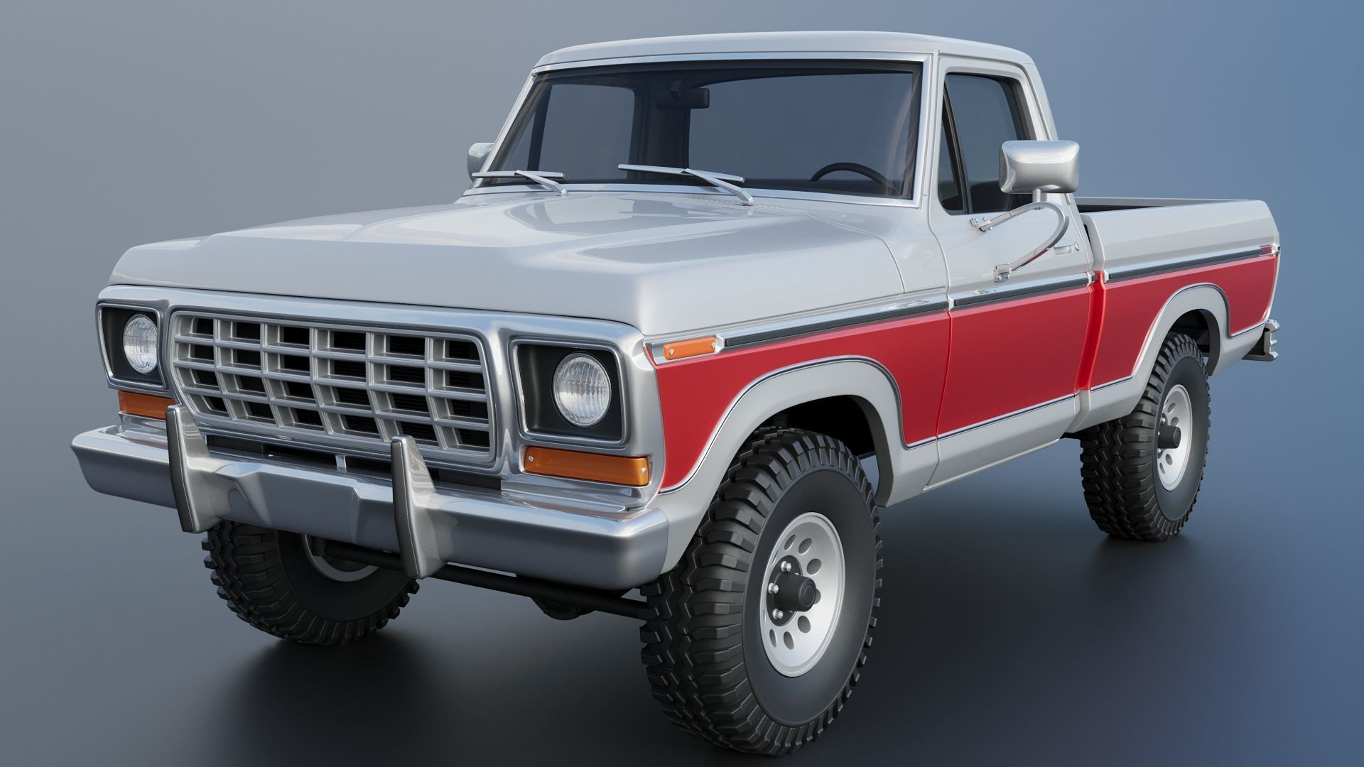 Pickup Truck F-150 1978 3D print model_2