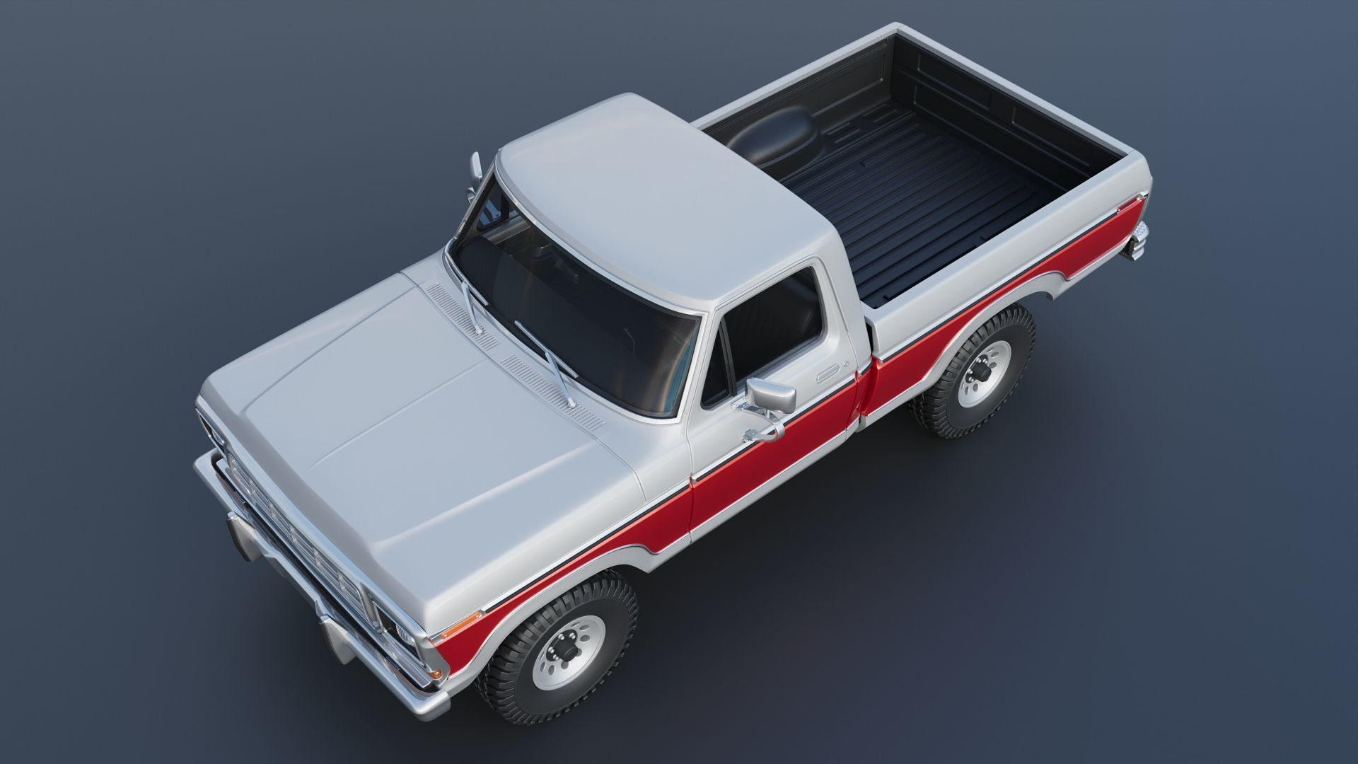 Pickup Truck F-150 1978 3D print model_12