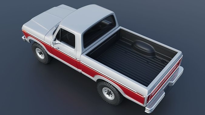 Pickup Truck F-150 1978 3D print model 6