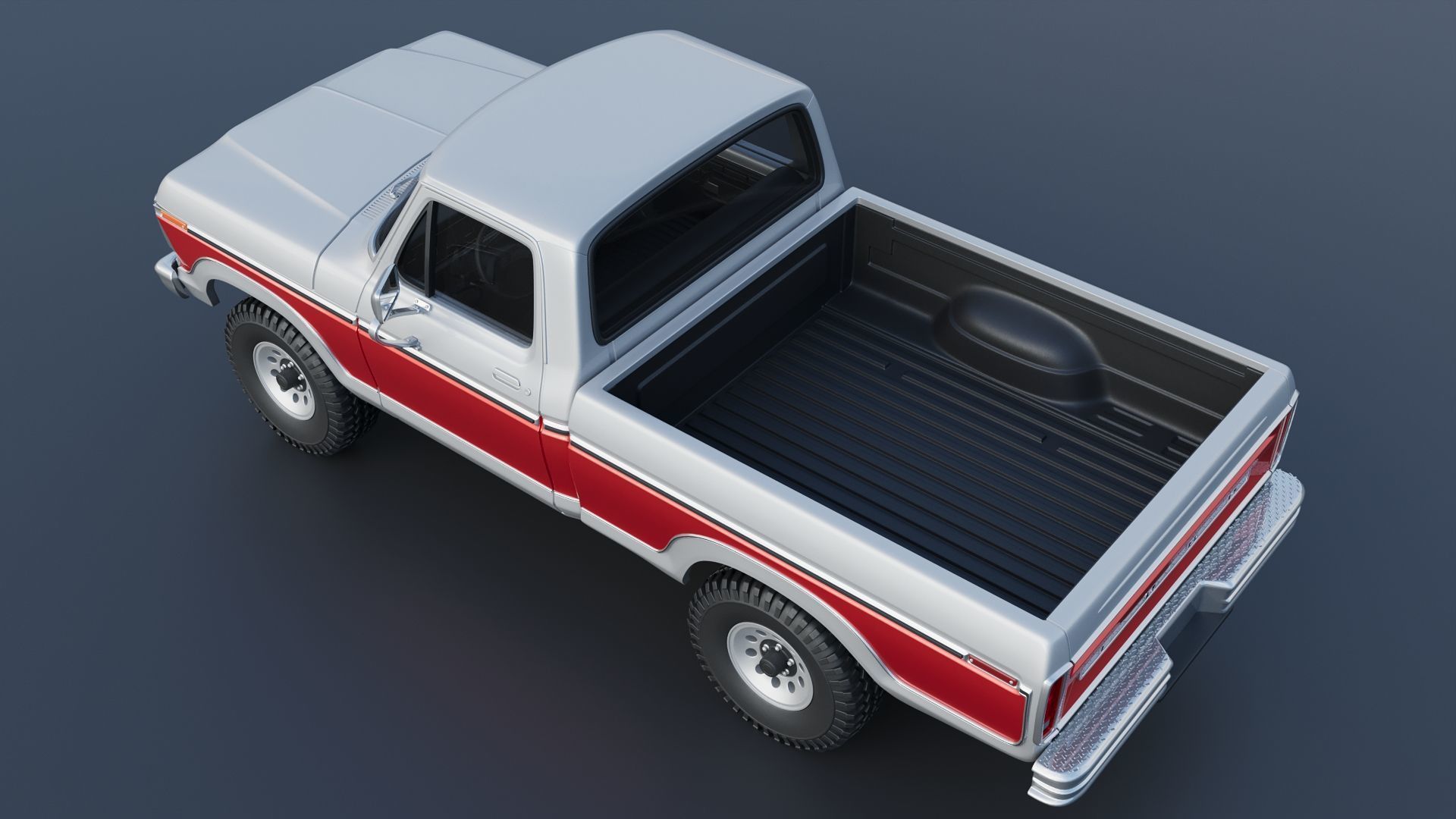 Pickup Truck F-150 1978 3D print model_5
