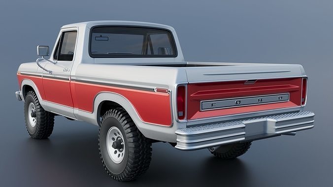 Pickup Truck F-150 1978 3D print model 5