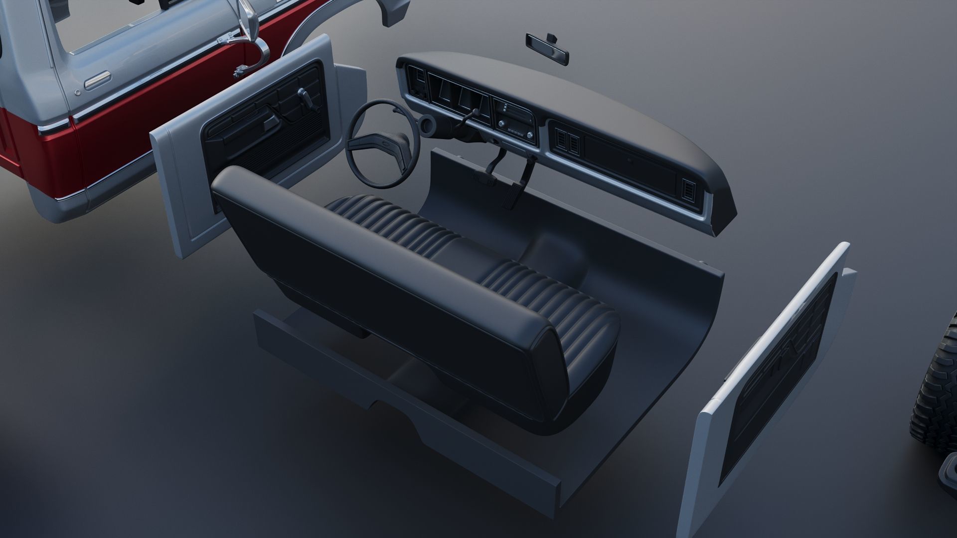 Pickup Truck F-150 1978 3D print model_24