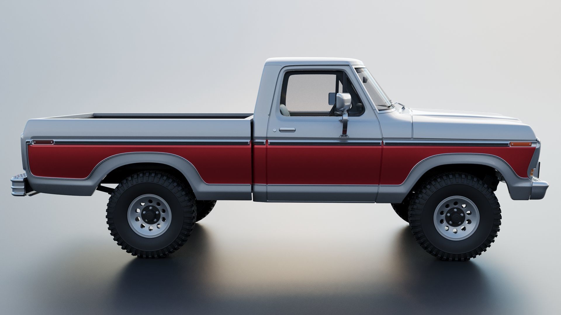 Pickup Truck F-150 1978 3D print model_8