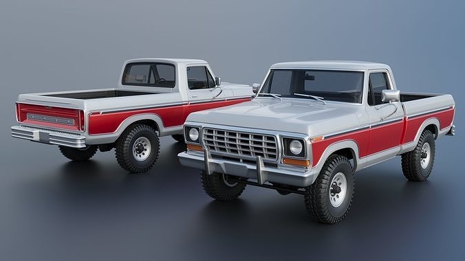 Pickup Truck F-150 1978 3D print model 2