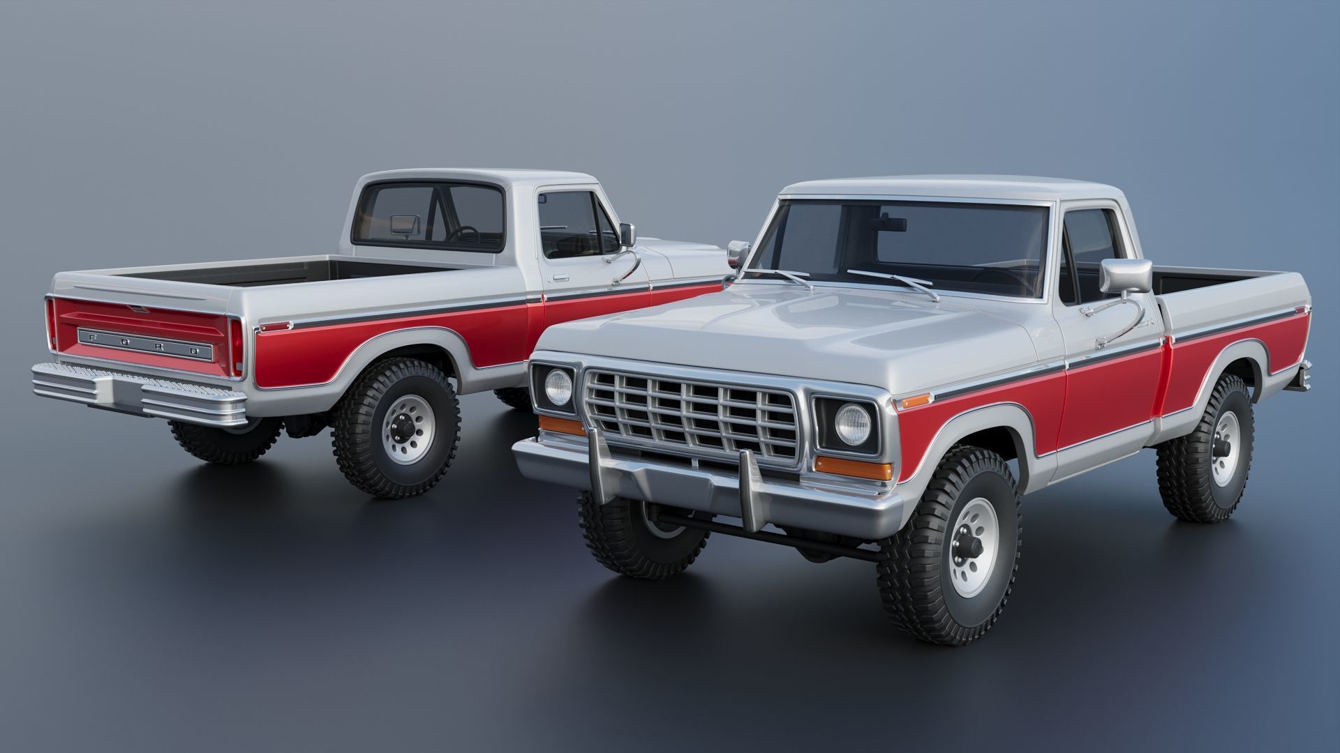 Pickup Truck F-150 1978 3D print model_1