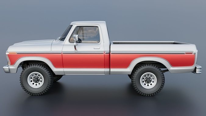 Pickup Truck F-150 1978 3D print model 4