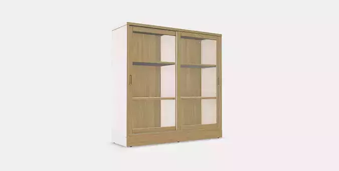 TONSTAD Cabinet with sliding glass doors