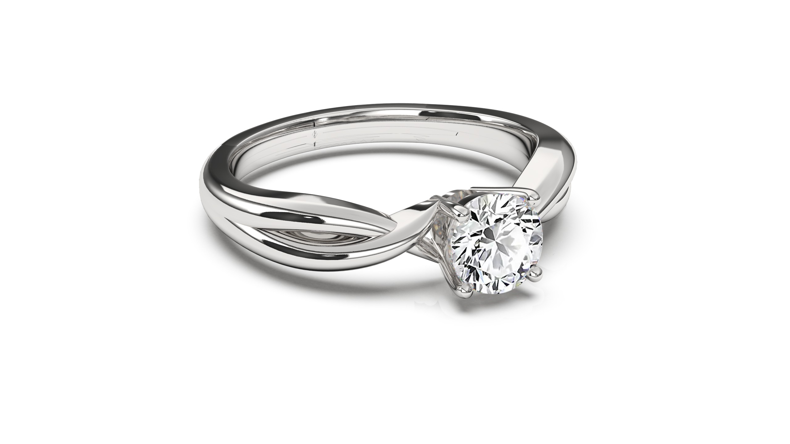 1 Ct Engagement ring 3dm stl obj 3D print model R058 EU50-60 3D print model_6