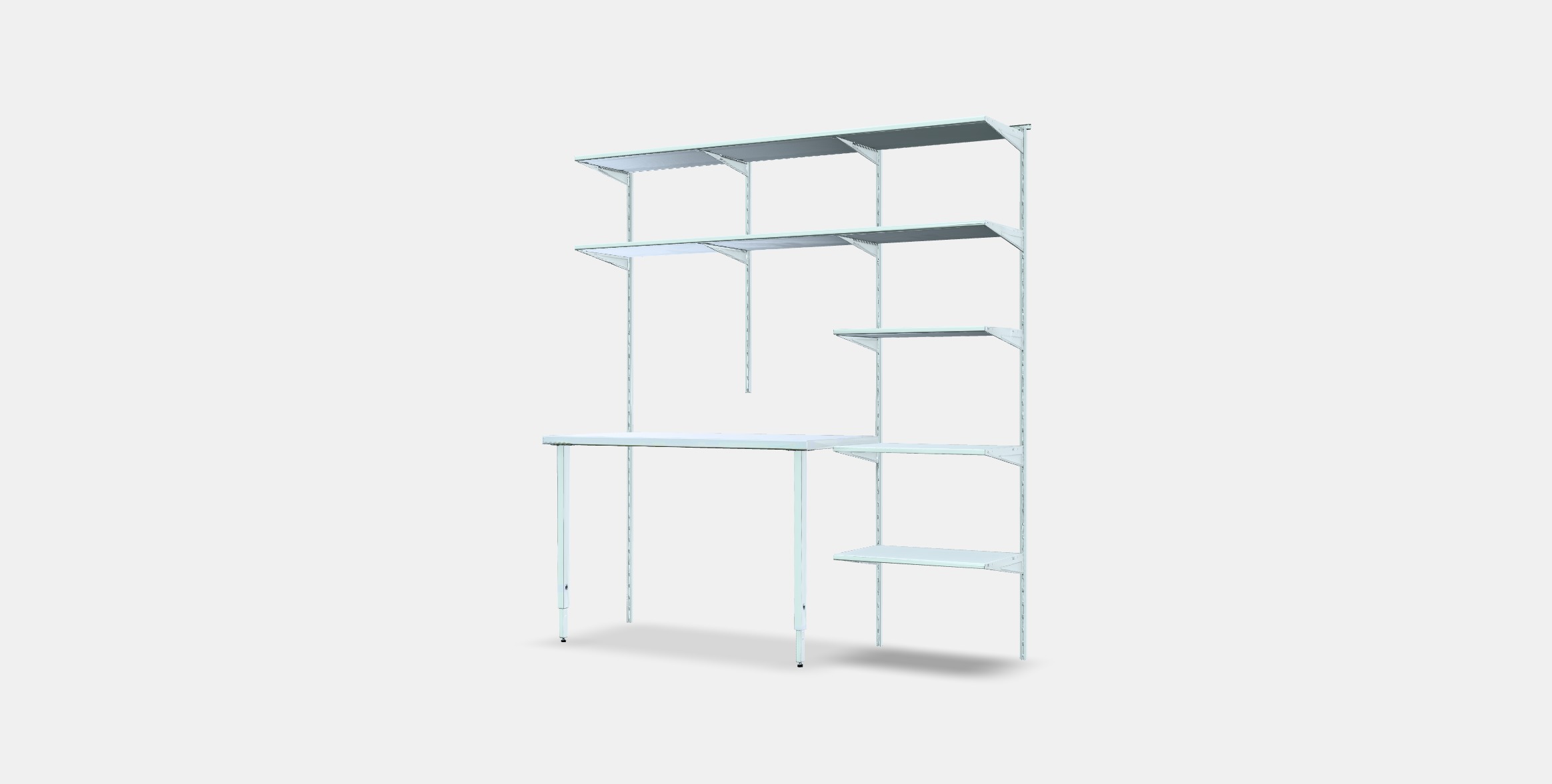 BOAXEL - LAGKAPTEN Shelving unit with table top 3D model_12