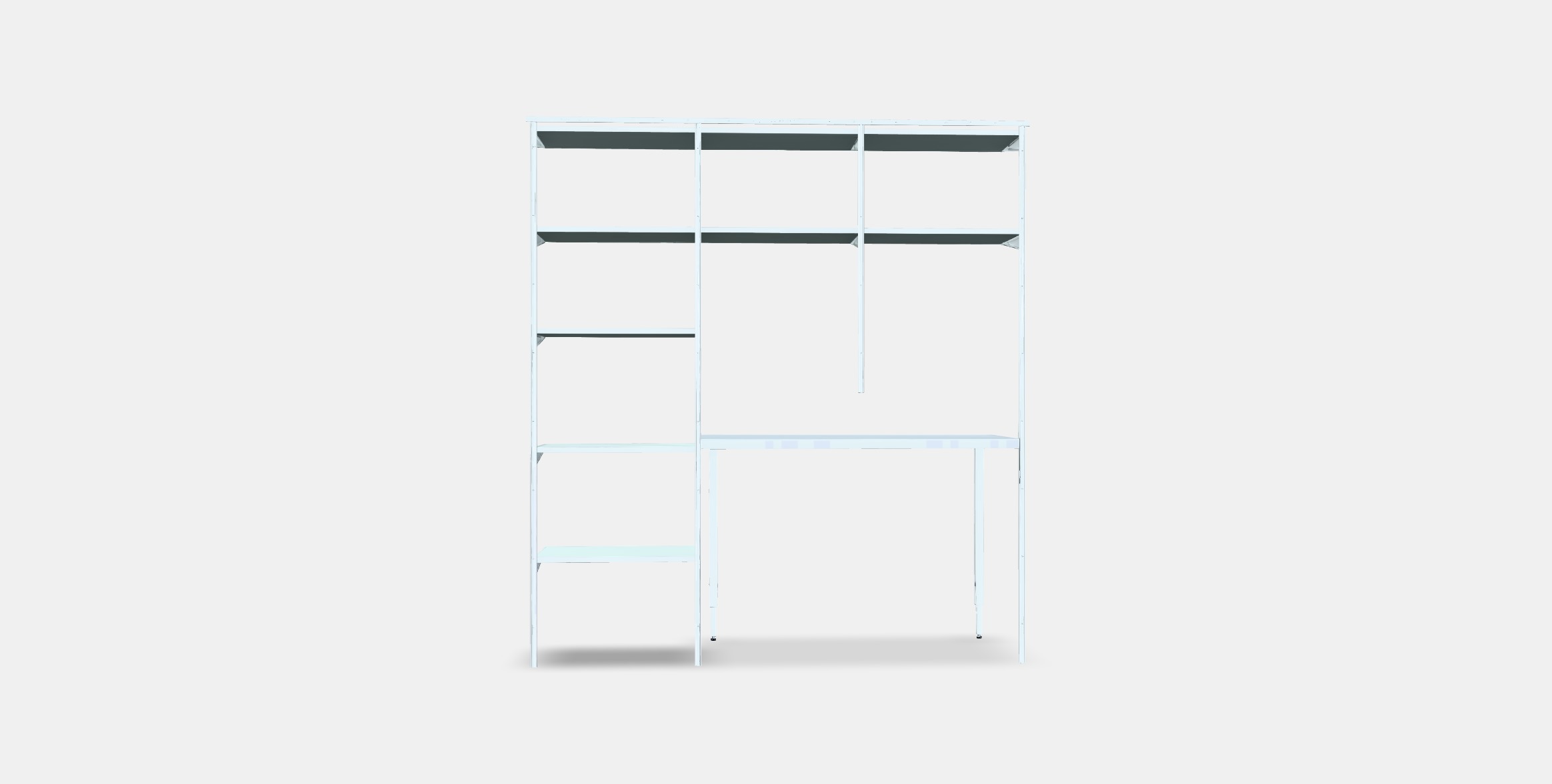 BOAXEL - LAGKAPTEN Shelving unit with table top 3D model_14