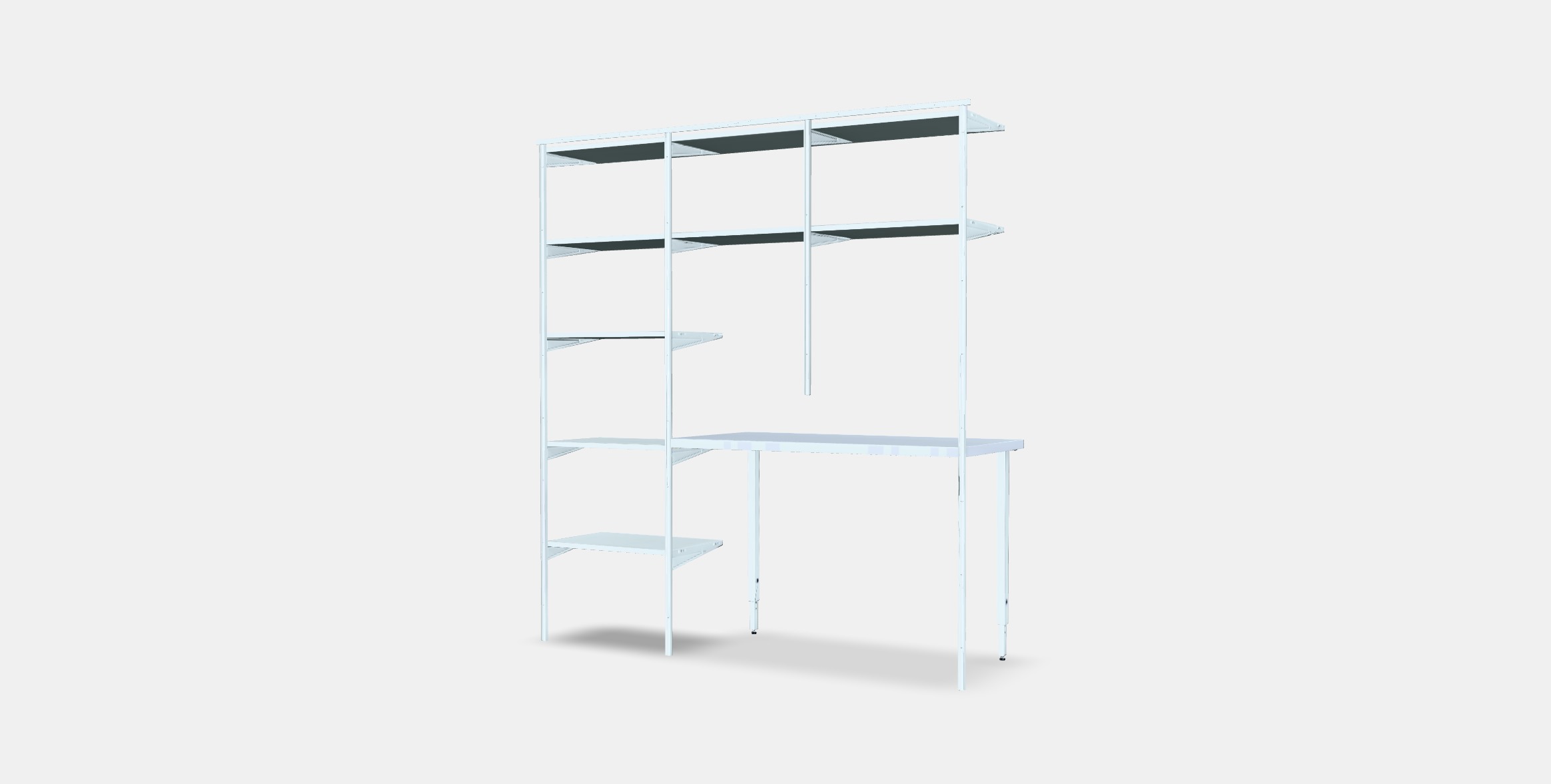 BOAXEL - LAGKAPTEN Shelving unit with table top 3D model_5