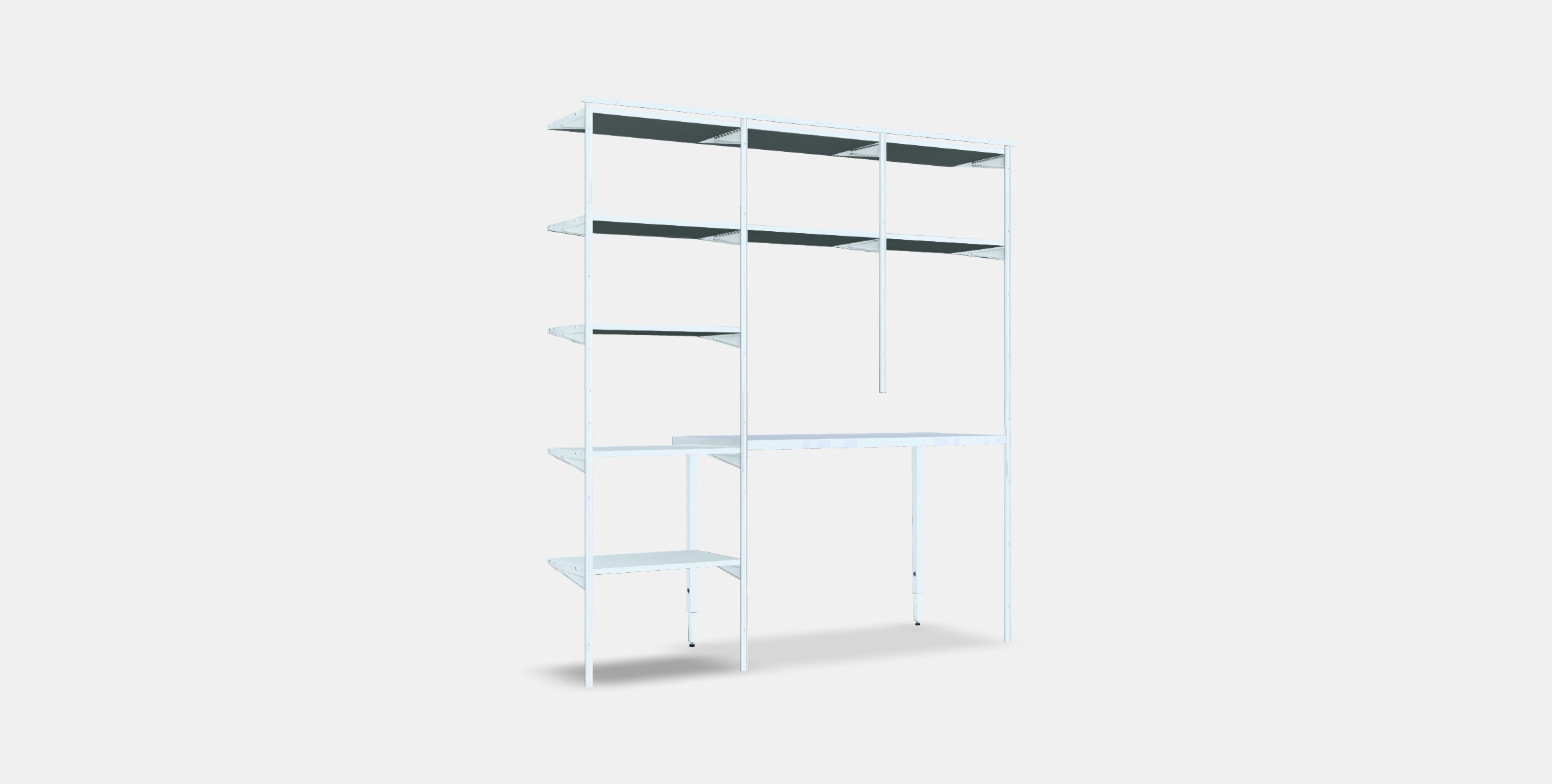 BOAXEL - LAGKAPTEN Shelving unit with table top 3D model_16