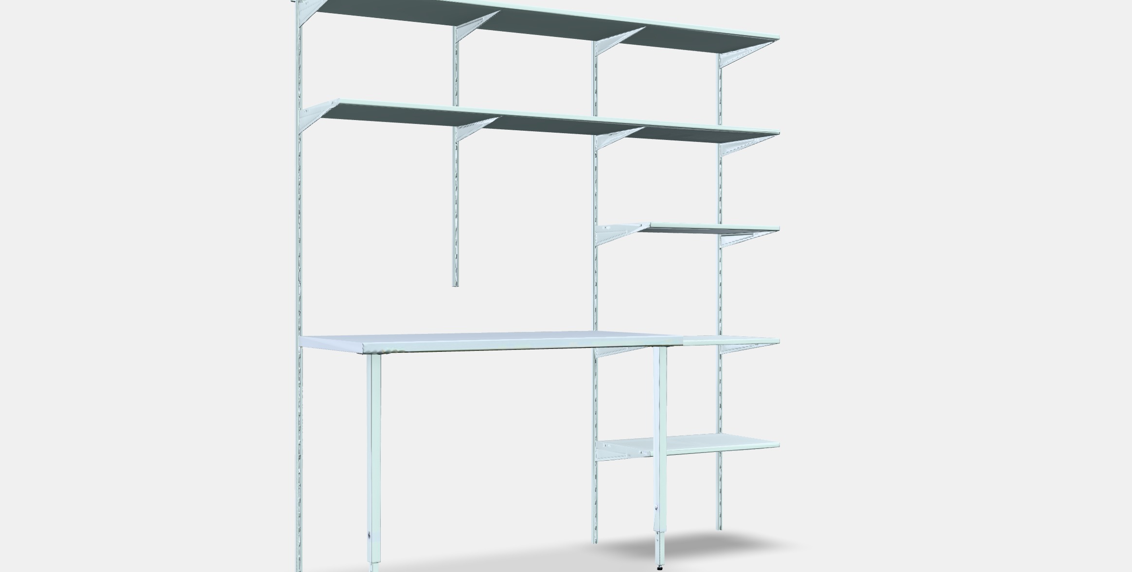 BOAXEL - LAGKAPTEN Shelving unit with table top 3D model_11