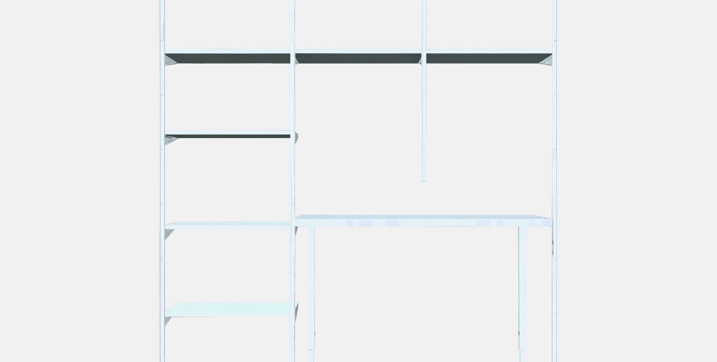 BOAXEL - LAGKAPTEN Shelving unit with table top 3D model_15