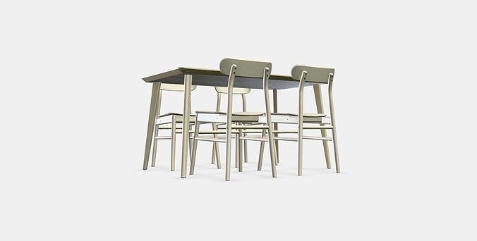 LISABO - RONNINGE Table and 4 chairs 3D model 2