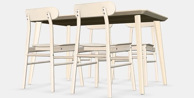 LISABO - RONNINGE Table and 4 chairs 3D model 6