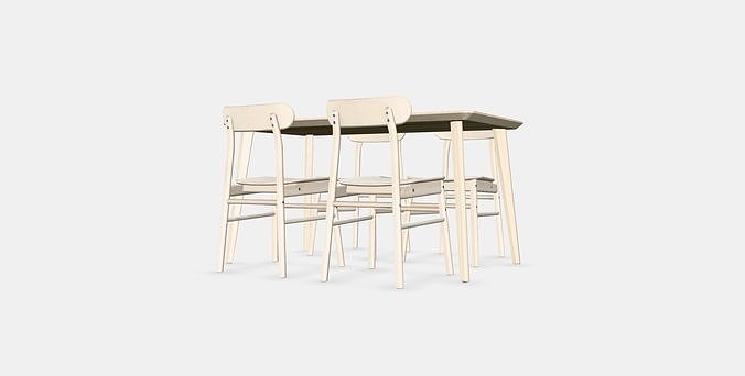 LISABO - RONNINGE Table and 4 chairs 3D model 5