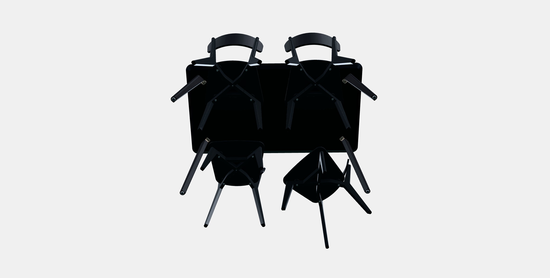 LISABO - LISABO Table and 4 chairs 2 3D model_3