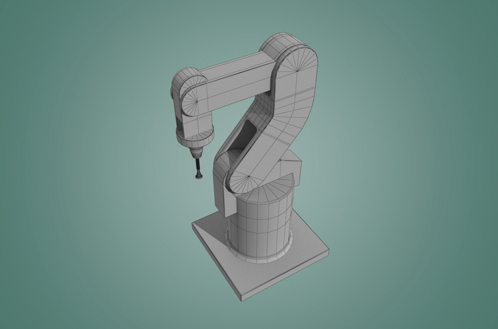 industrial robot arm Low-poly 3D model Low-poly 3D model_4