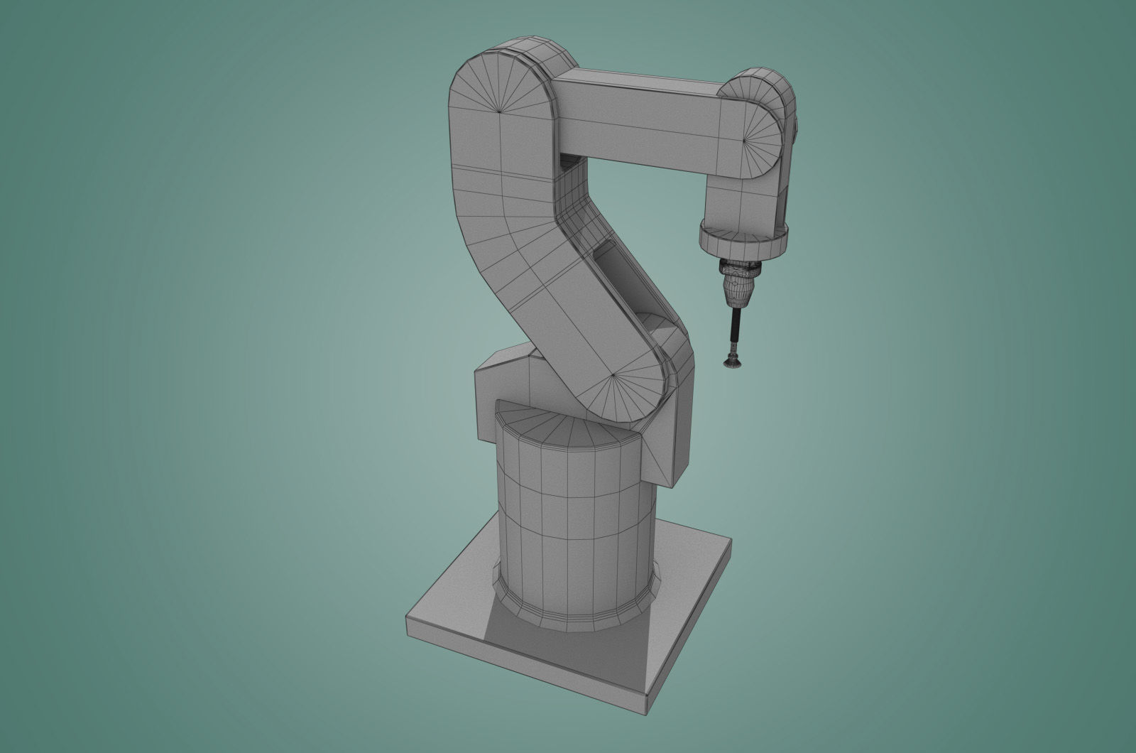 industrial robot arm Low-poly 3D model Low-poly 3D model_5