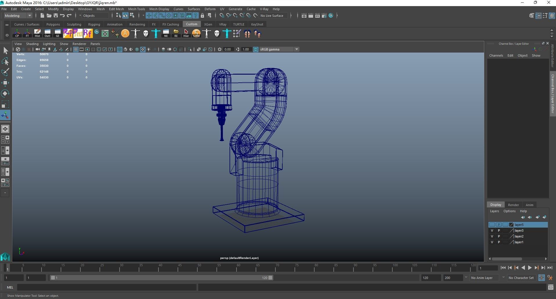 industrial robot arm Low-poly 3D model Low-poly 3D model_6