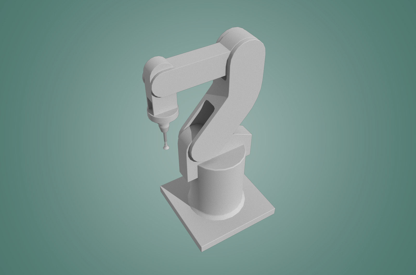 industrial robot arm Low-poly 3D model Low-poly 3D model_3