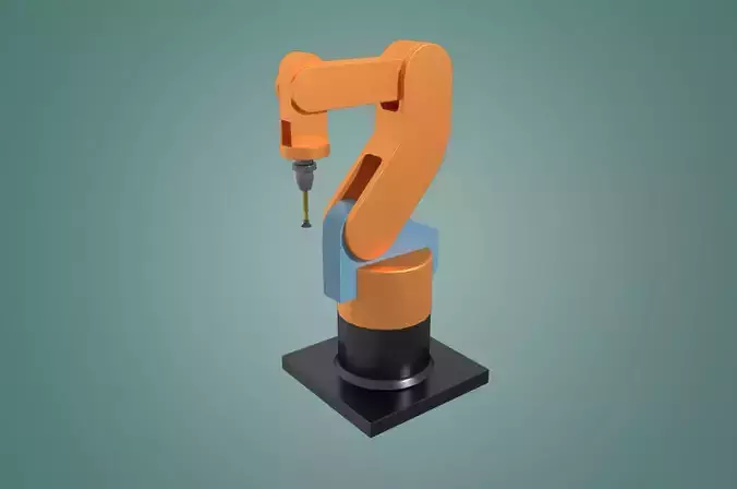 industrial robot arm Low-poly 3D model Low-poly 3D model