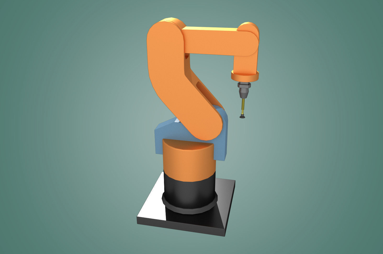 industrial robot arm Low-poly 3D model Low-poly 3D model_1