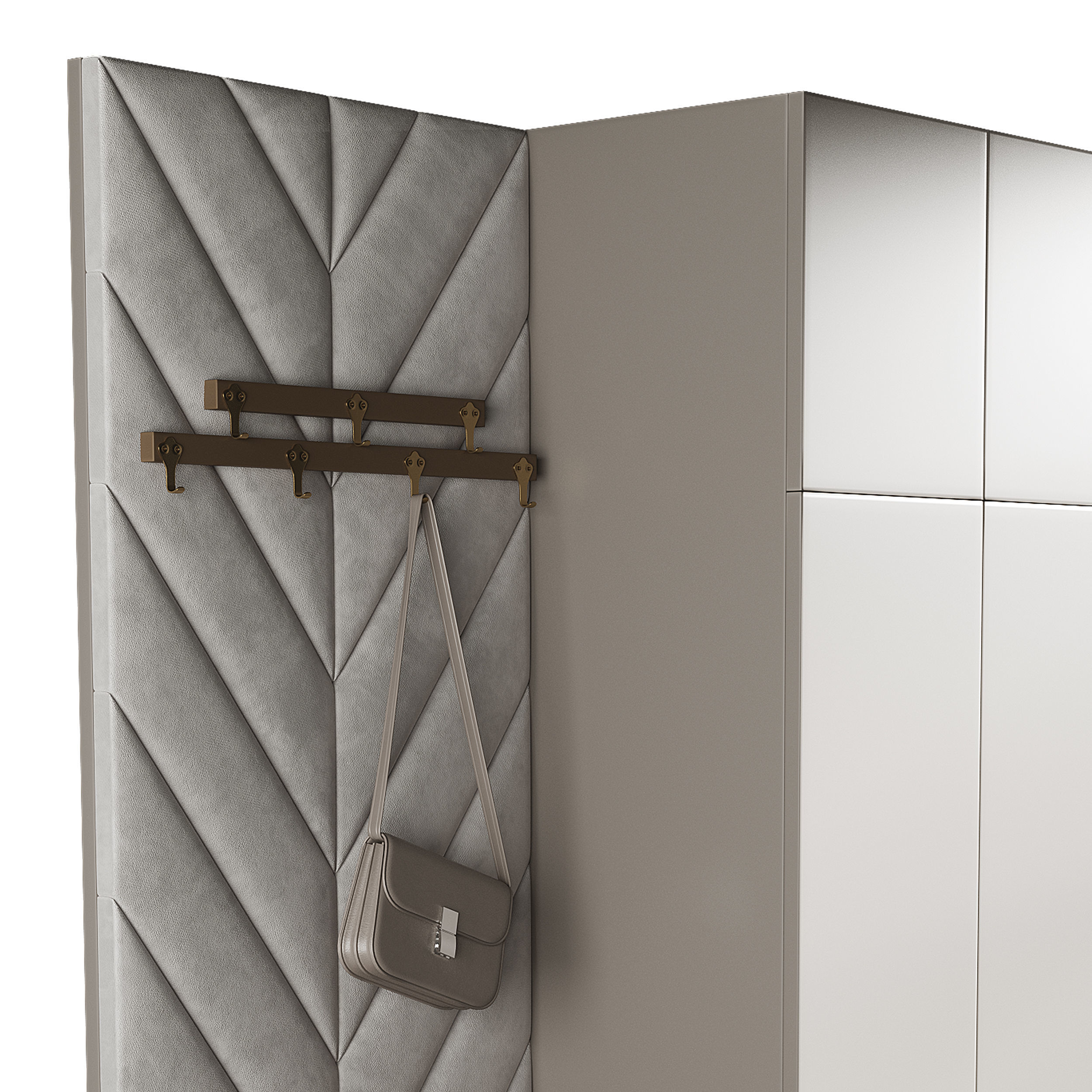 Hallway area with a minimalistic hanger 6 3D model_11