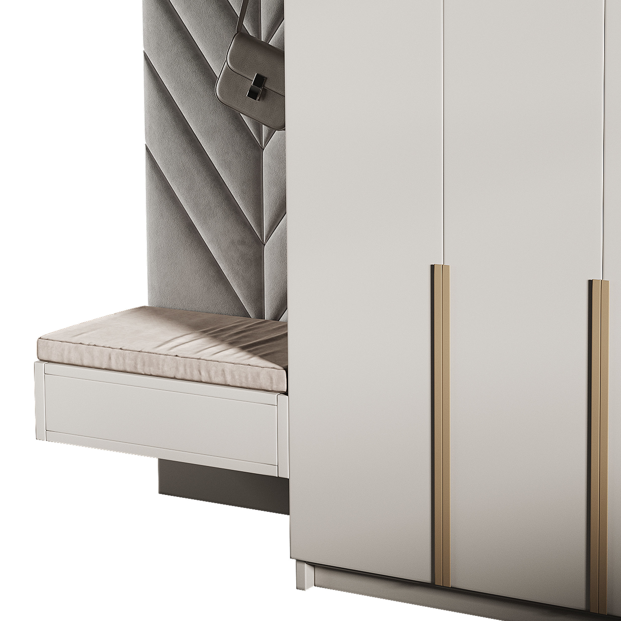 Hallway area with a minimalistic hanger 6 3D model_6