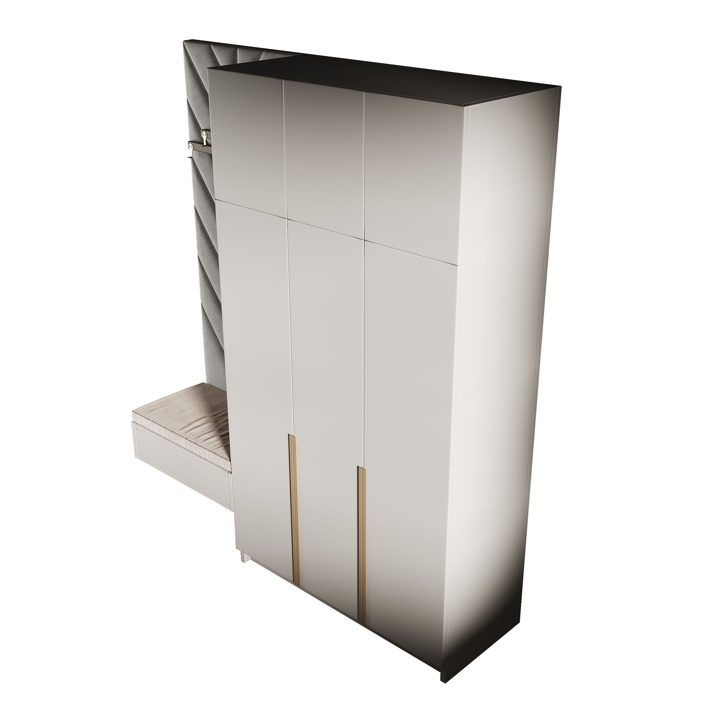 Hallway area with a minimalistic hanger 6 3D model_1