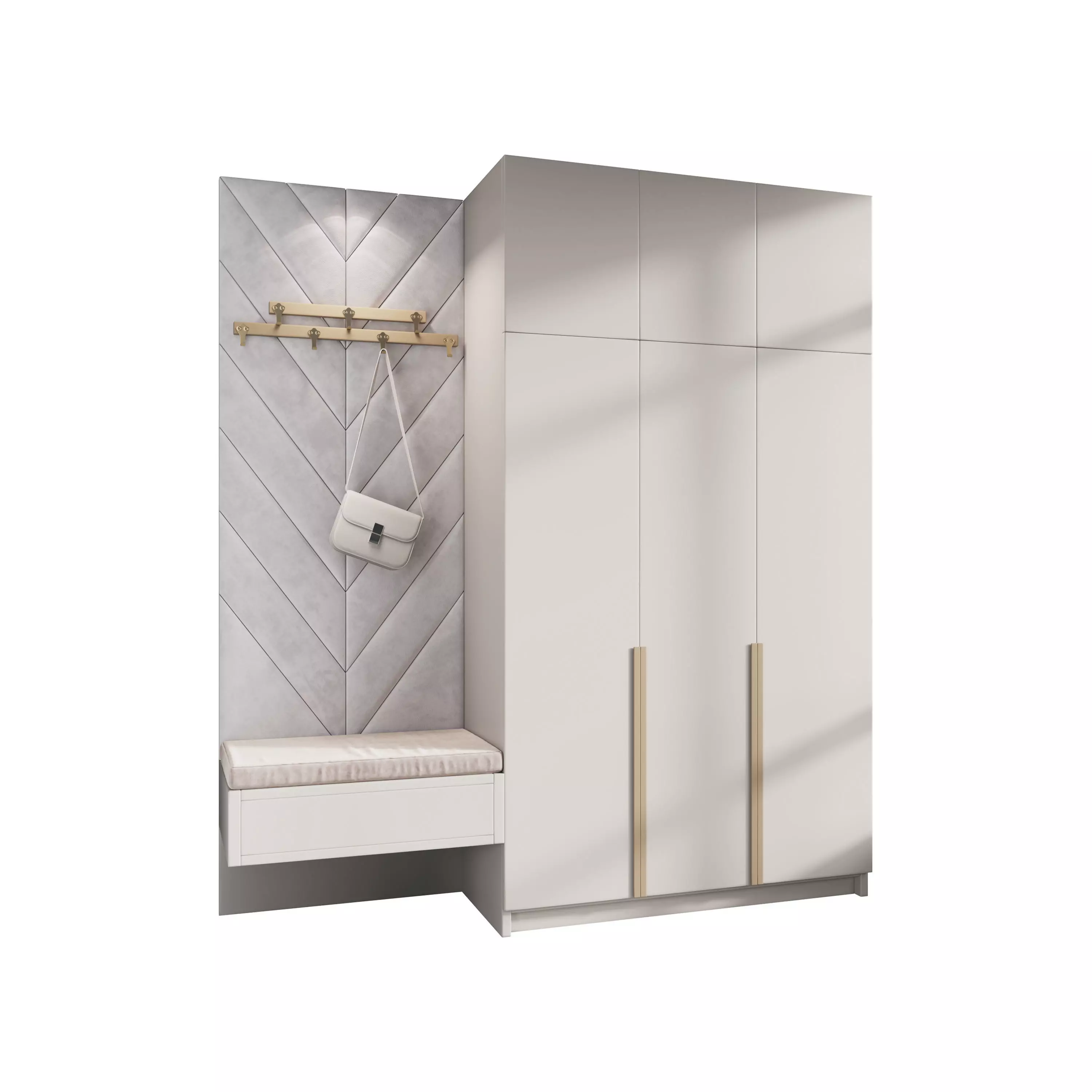 Hallway area with a minimalistic hanger 6 3D model_0