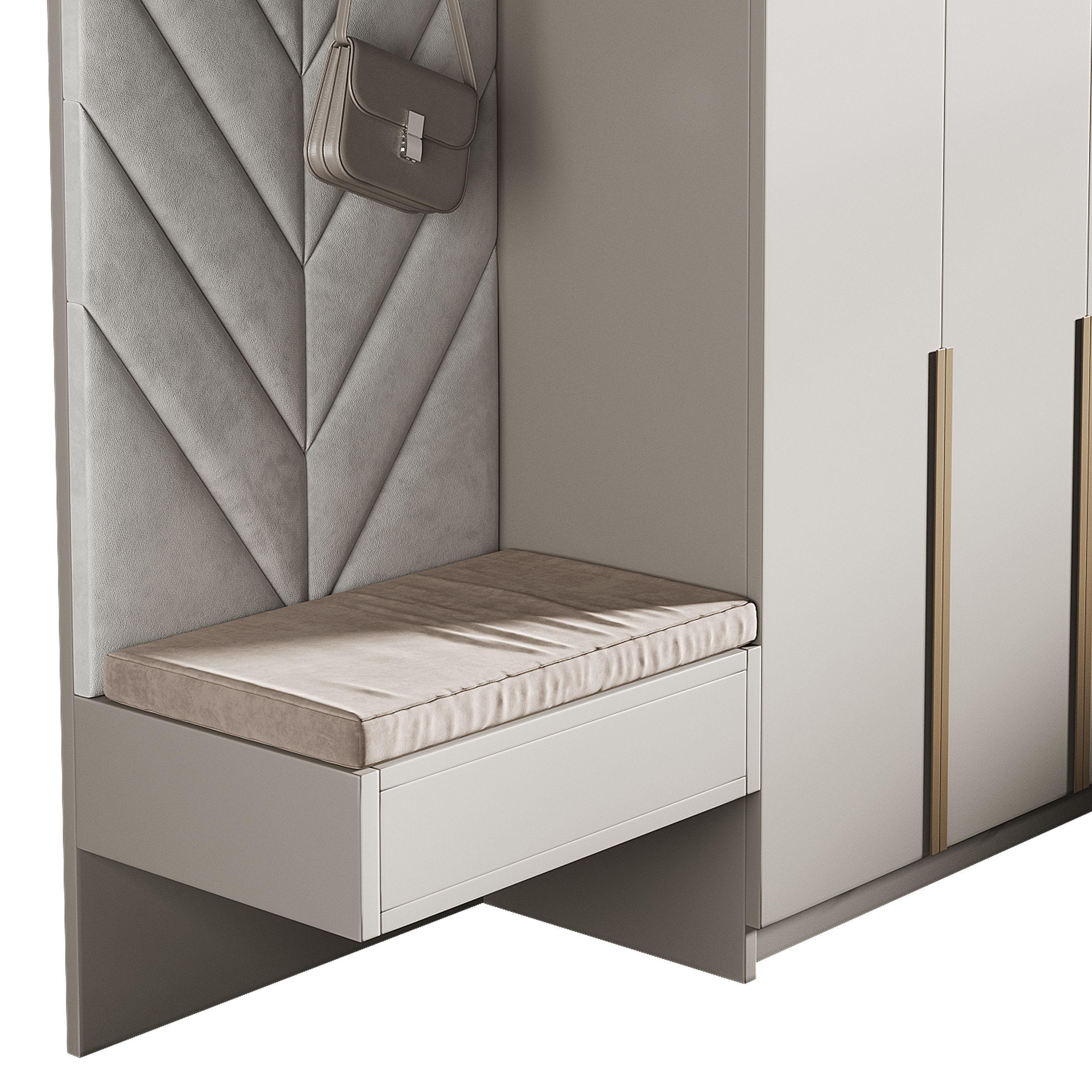 Hallway area with a minimalistic hanger 6 3D model_12