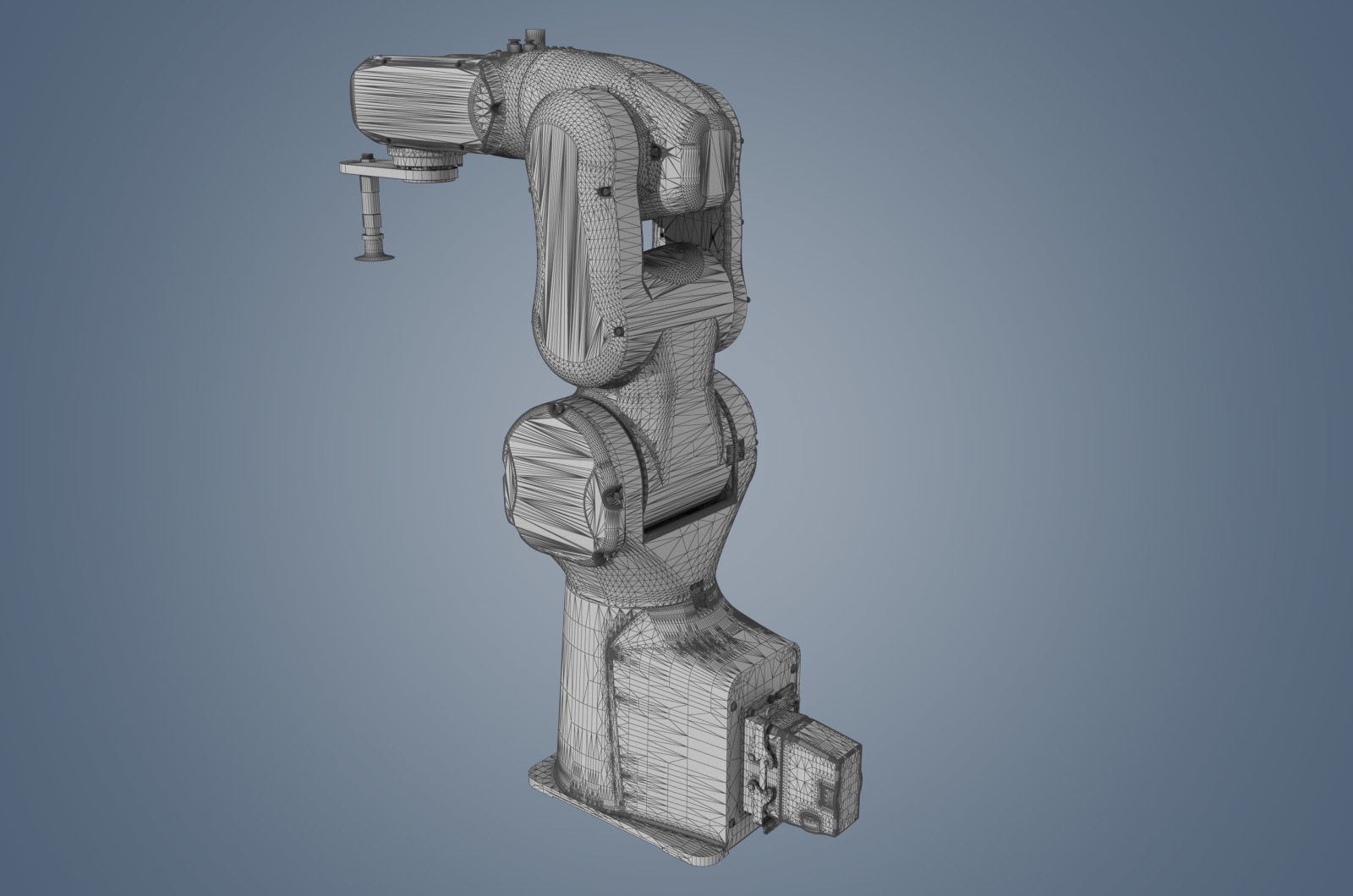 industrial robot arm Low-poly 3D model Low-poly 3D model_6